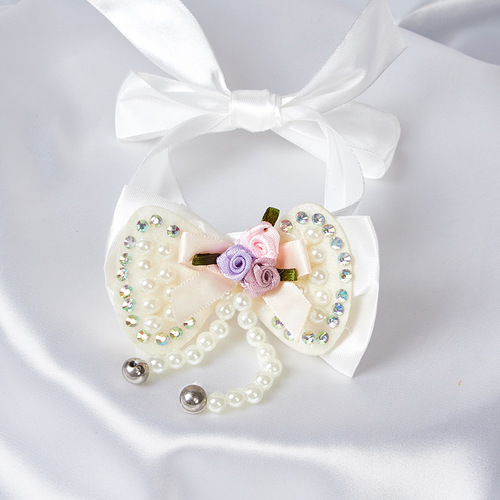 Wedding Dress collar for dog tutu skirt evening birthday party dresses necklace for dog pet supplies wholesale dog collar necklace off small and medium-sized dog collar