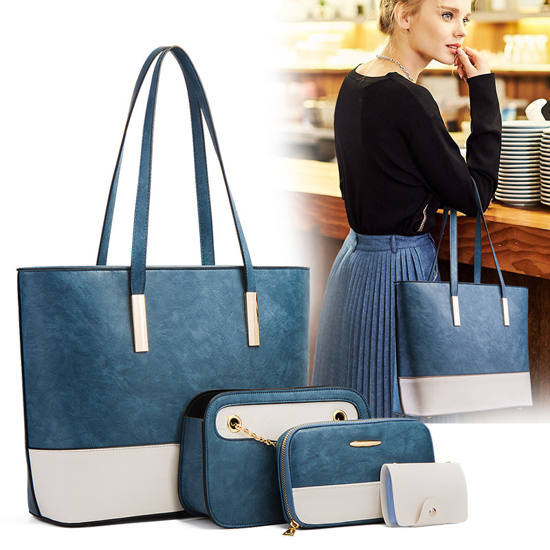 Women's bag 2024 new style large capacity handbag atmospheric fashion splicing ladies shoulder messenger bag_voghion.com