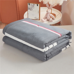 P66D Washed Cotton Summer Quilt Air-Conditioned Quilt Double Machine Washable Kidsren's Single Student Dormitory Summer Thin Quilt