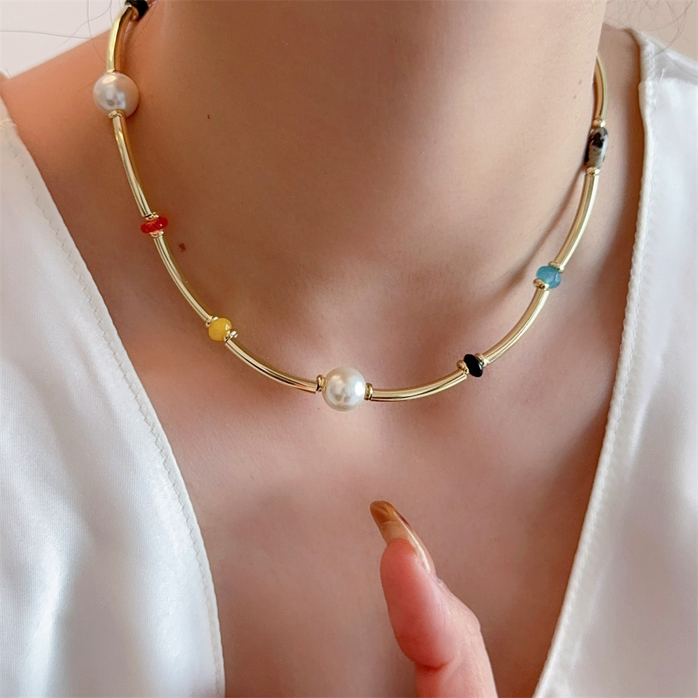 1 Piece Quantity Vacation Classic Style Solid Color Alloy Choker Wholesale