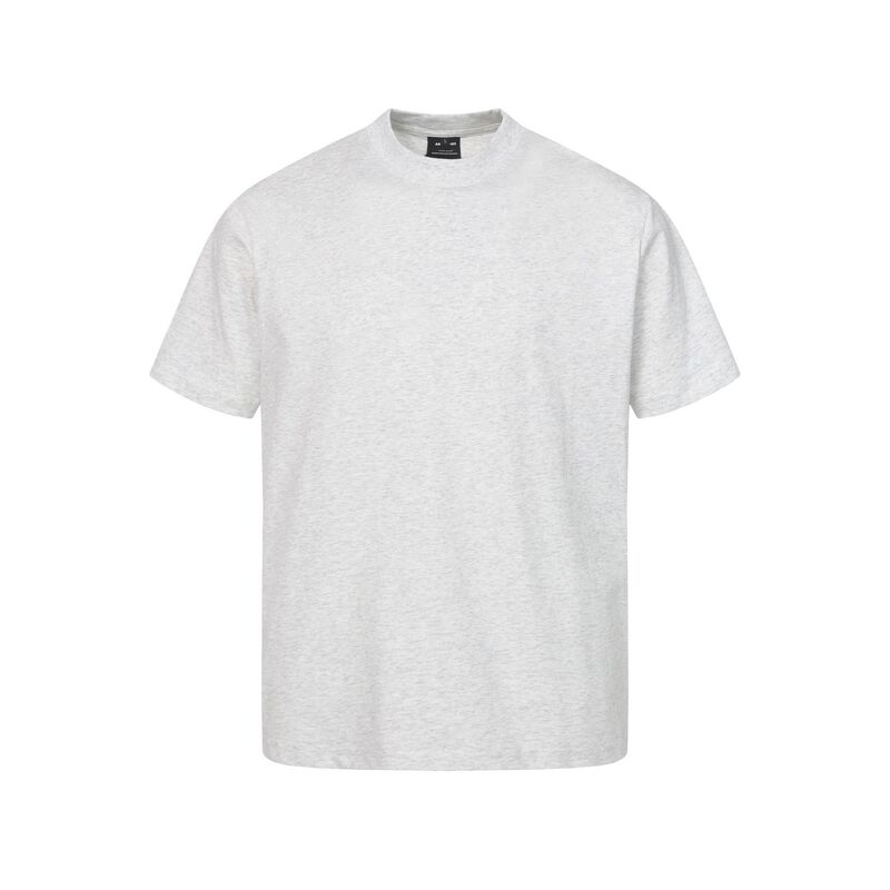 26808 Niche Trendy Brand Unisex 250g Sorona Simple Solid Color Round Neck Design Fitted Men's Short Sleeve T-Shirt