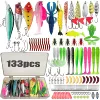 133 pieces of angler lure bait