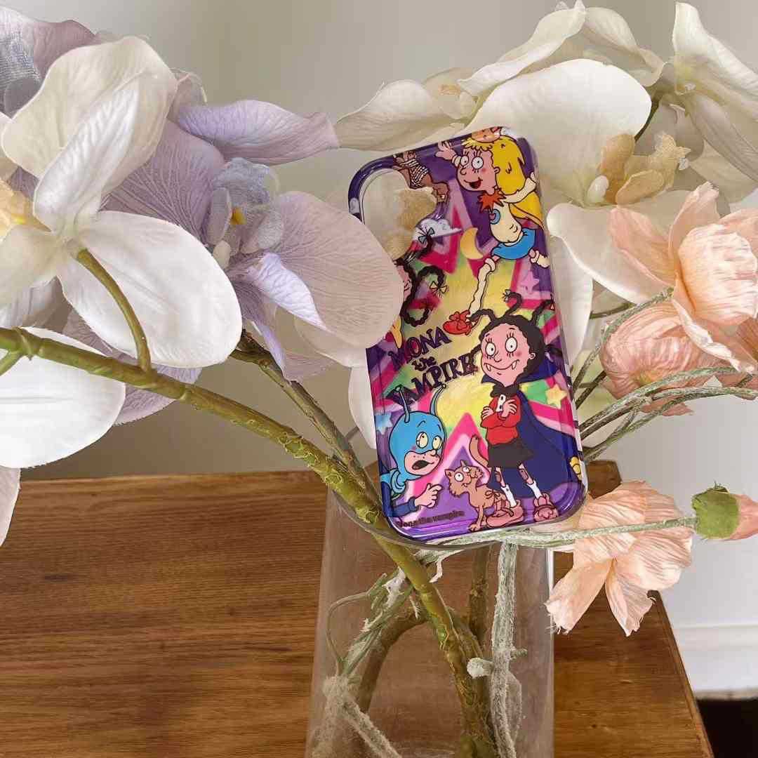 Halloween dibujos animados divertido brujita para iPhone16promax funda para teléfono móvil 14 Apple 15 cadena 13 femenino 16