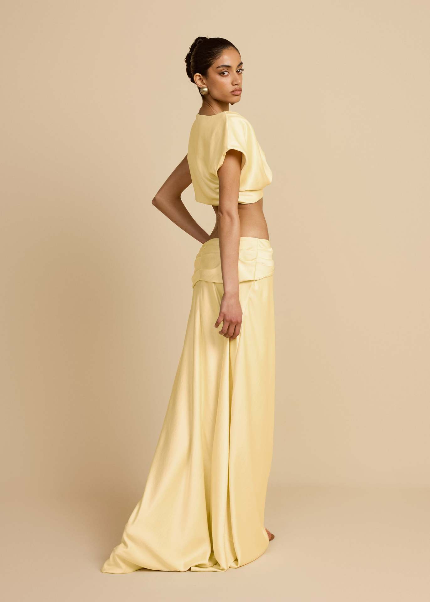 Sexy Geometric Panel Two-Piece Dress Set, Ruched Bustier Top With Asymmetrical Skirt For Women Fashion-Forward Two-Piece Set_ecoleips.com