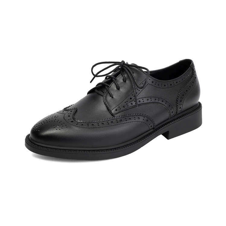 2027 Spring Large Size 40-46 Chunky Mid-Heel Women's Shoes Cross-Border Chengdu Women's Shoes Carved Retro Style 2027 Spring Large Size 40-46 Chunky Mid-Heel Women's Shoes Cross-Border Chengdu Women's Shoes Carved Retro Style