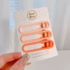 Orange set, hairgrip, gradient, 3 piece set