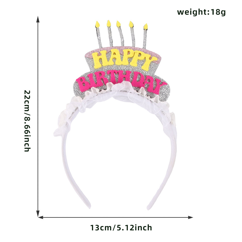 Cumpleaños de la corona para adultos niños cumpleaños de fiesta decoración de cabeza HAPPY BIRTHDAY letra cabeza de cabeza