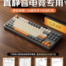 包邮超静音机械手感键盘鼠标套装有线笔记本电脑键鼠办公电竞游戏