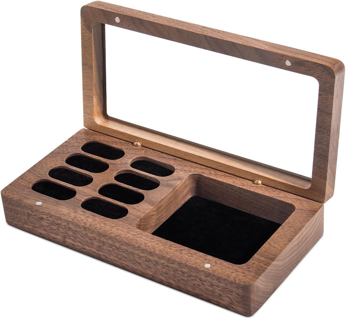 Jewelry, storage system, glass storage box, wooden stand 2