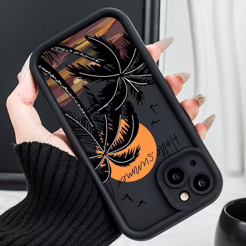 日落椰树苹果17Promax手机壳日韩ins风iPhone16/15/14欧美13跨境/|undefined