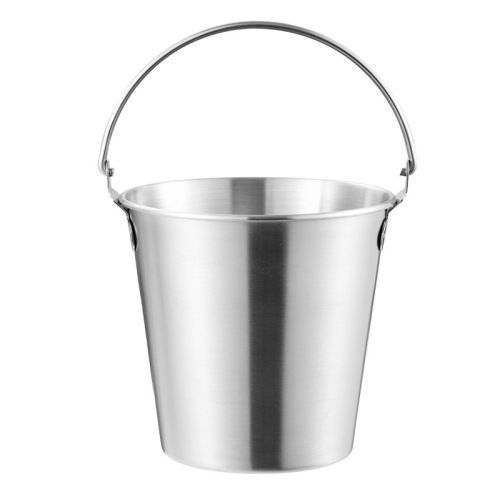 Ice cube bucket 304 stainless steel ice bucket high-value bar supplies champagne bucket mini French fries snack bucket small carrying bucket
