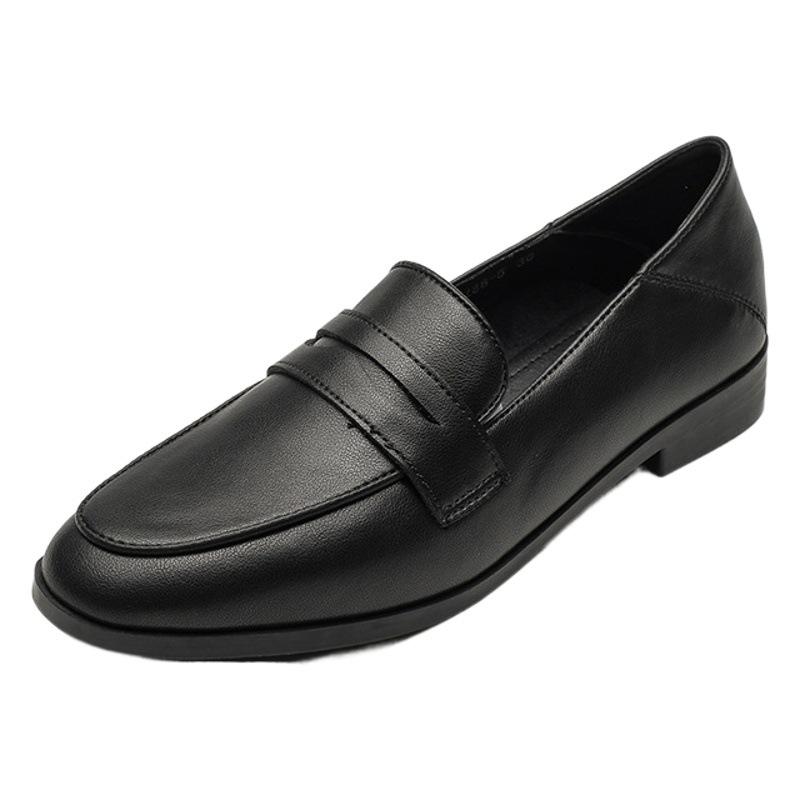 Genuine Leather Loafers Women's Flat Retro Spring and Autumn New British Soft-soled Small Leather Shoes All-match Single-layer Shoes