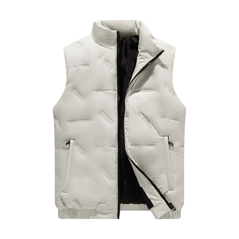 M - 7XL chaleco de algodón de cuello vertical de tamaño grande chaleco caliente rojo para hombres con hombro de plumón para aumentar el peso