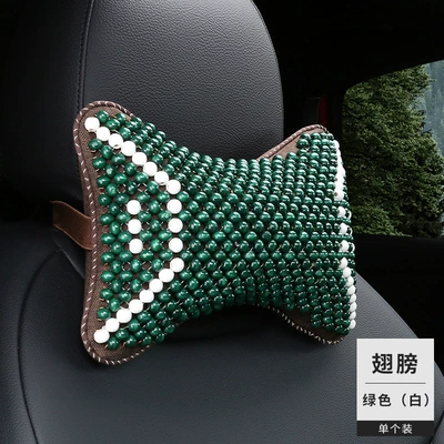 Headrest Spine Pillow, Breathable and Cool - wing-green-white-headrest-1