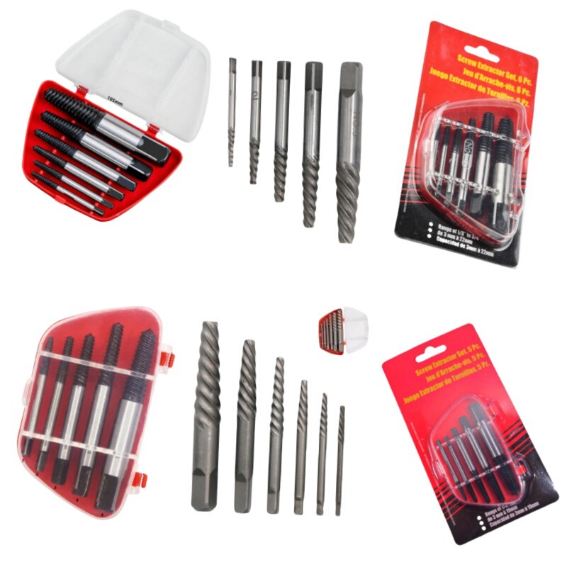 4 points 6 points faucet triangle valve water pipe broken head screw extractor wholesale 5/6/8 piece set broken wire extractor