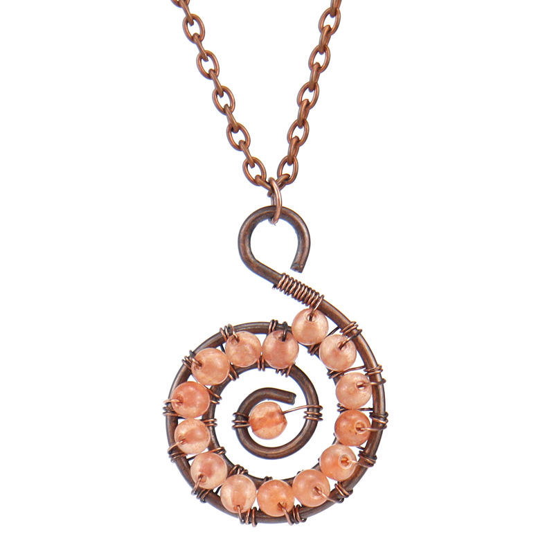 Retro Geometric Agate Plating Crystal Necklace 1 Piece