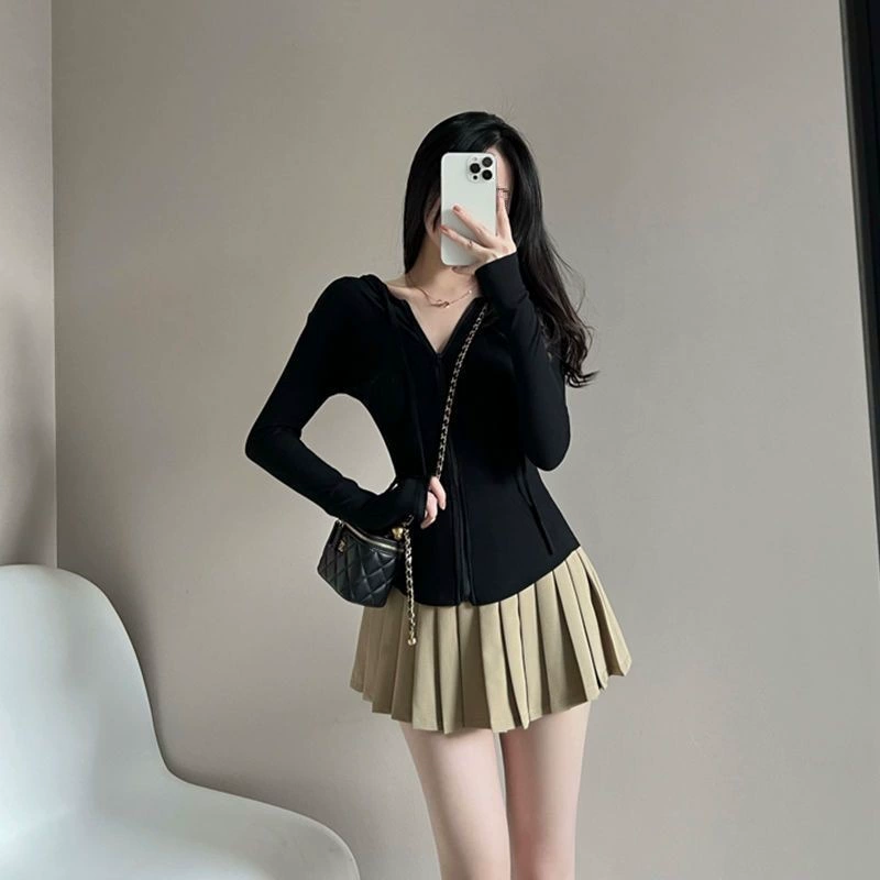 Демисезонная защита солнца clothing, тонкий свитшот, кардиган на молнии, куртка, облегающий