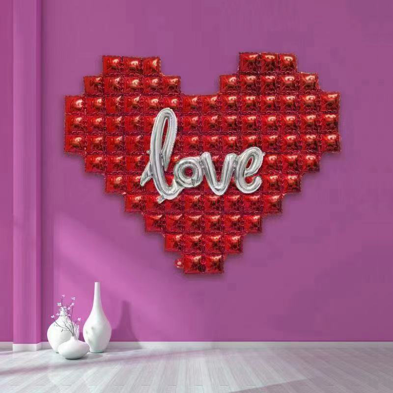 Valentine's Day Romantic Letter Heart Shape Aluminum Film Party Festival Balloons display picture 1