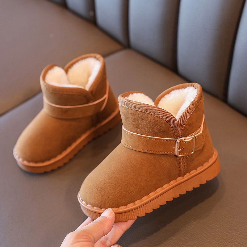 2023 inverno nuove scarpe per bambini scarpe di cotone per bambini stivali da neve per bambini ispessiti peluche stivali di cotone caldi e antiscivolo_voghion.com