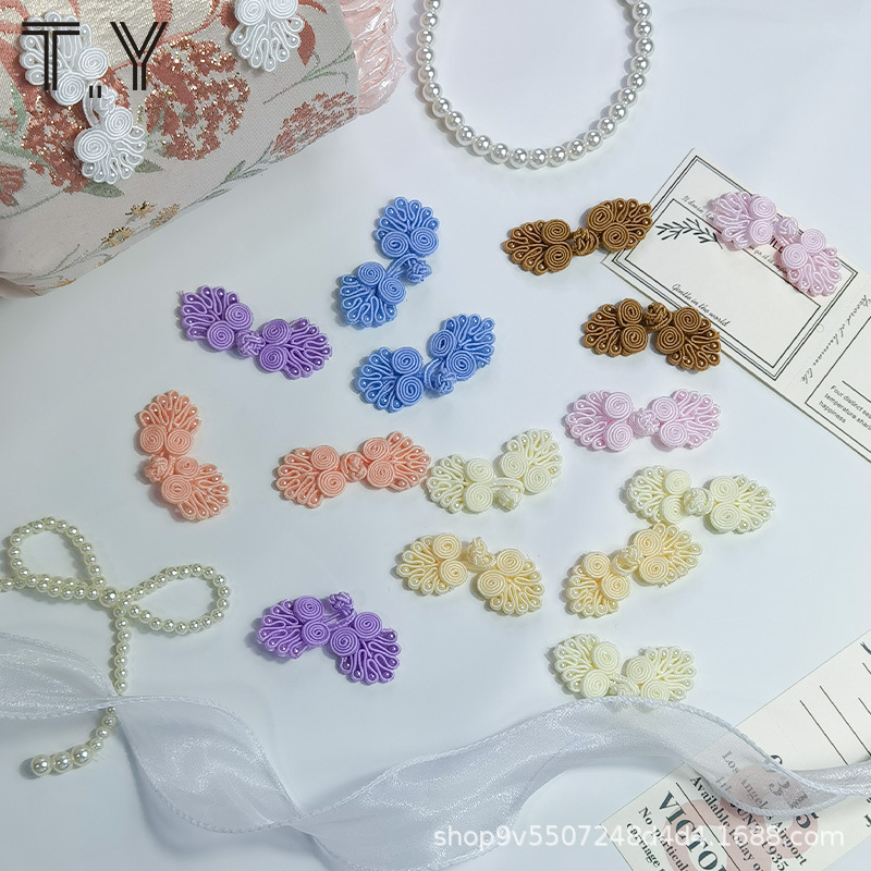 母亲节刺绣旗袍纽扣配饰鲜花花束礼品盒装饰扣子花店diy手工材料