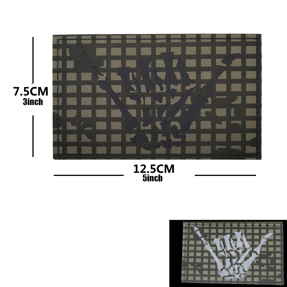 Parche Táctico de Velcro Luminoso IR 666 de Nailon para Mochila y Ropa