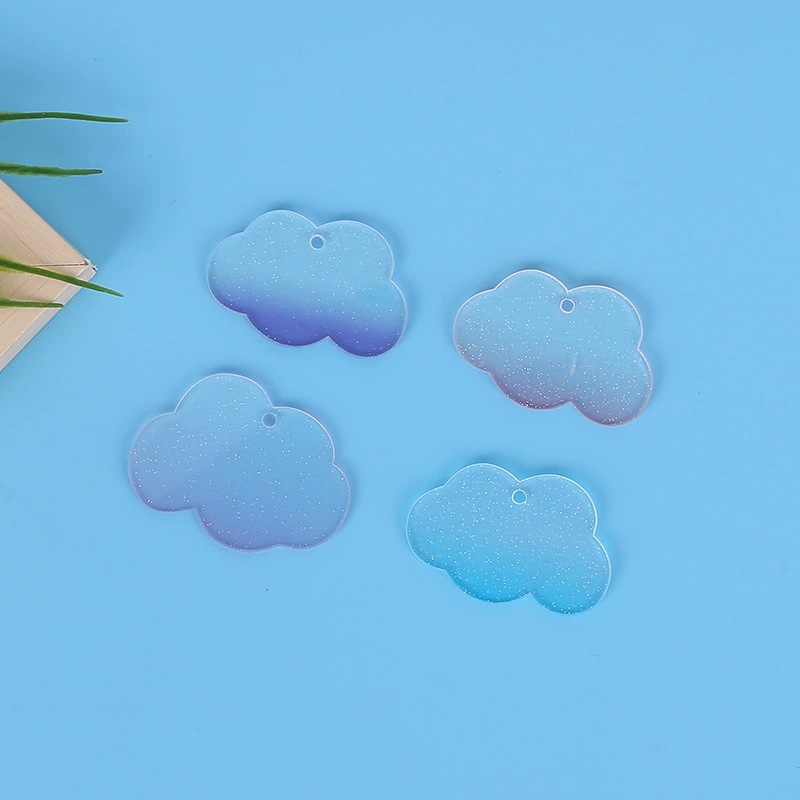 Изготовленная на заказ прозрачная пластина слизи Геометрическая декоративная карта слизи маленькая пластина слизи блеск на заказ акриловый брелок бирка кулон