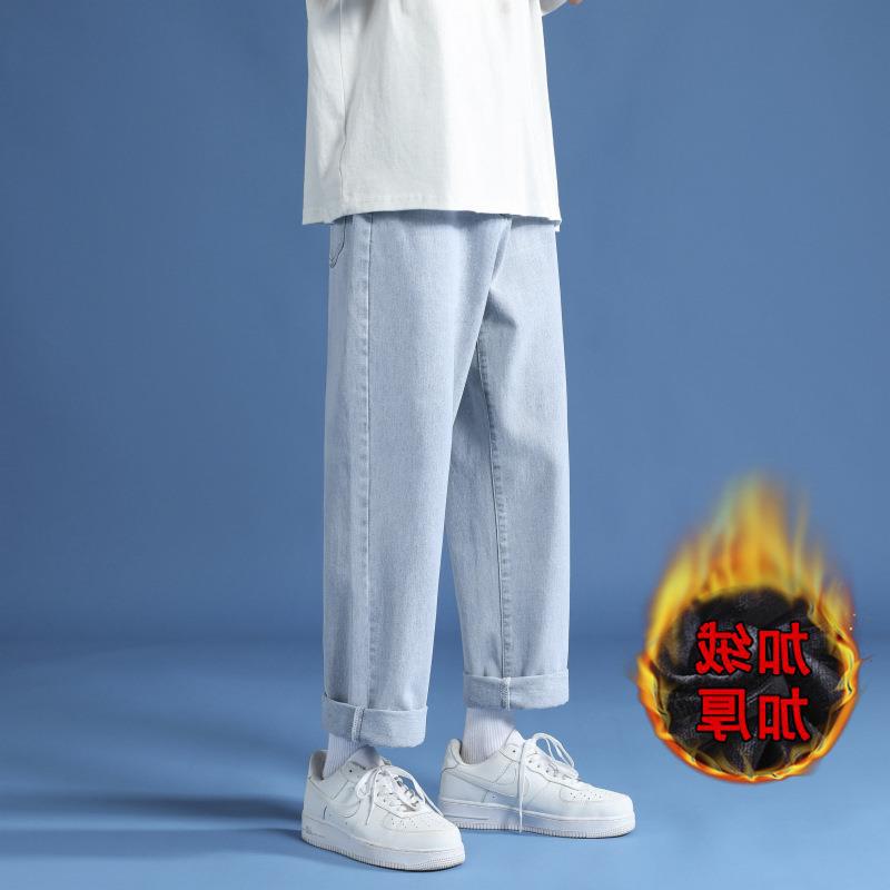 Pantalones de los hombres rectos flojos de los hombres de los pantalones vaqueros que drapean los pantalones a juego de los hombres de moda del estilo de Hong Kong