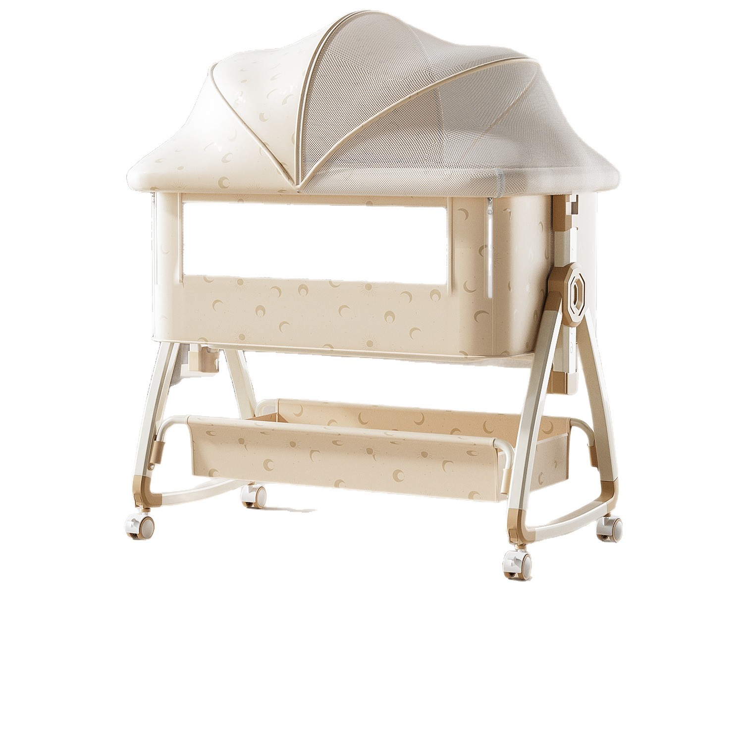 Cama de bebé móvil cuna cama portátil 2 en 1 plegable multifuncional bb cama recién nacida cama de empalme