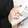 Tide, fashionable adjustable ring, on index finger