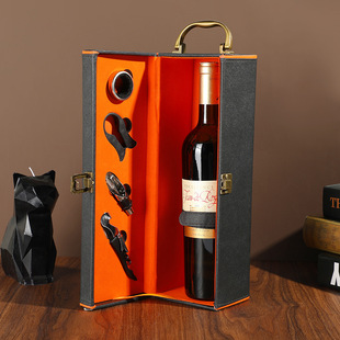 Customized Wine Box Packaging Box Single Red Wine Gift Box Double White Wine Packaging Box Universal Red Wine Leather Box Batch