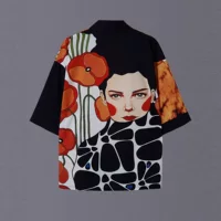 Свободный стиль Harajuku bf в японском стиле, стиль для пары, тонкая куртка с перьями в японском стиле, аниме, гуманоидный клетчатый абстрактный принт