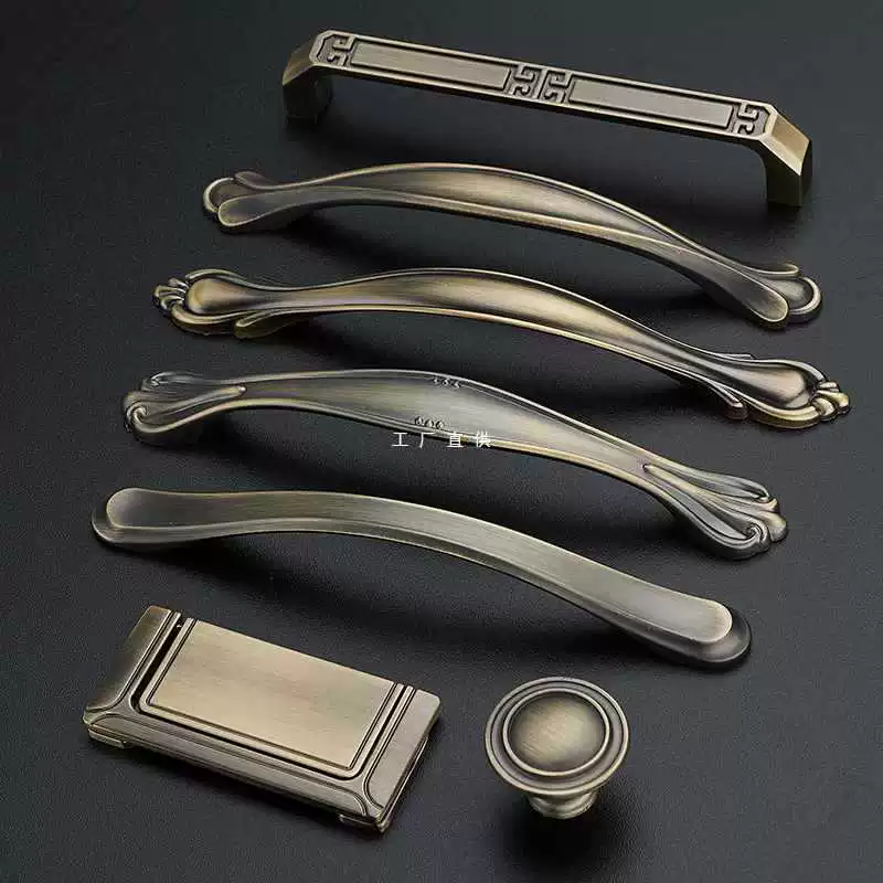 ✅ Новые оптовые антикварные бронзовые, желтые бронзовые дверцы шкафа, ящики гардероба, ручки шкафа, новые ручки в китайском стиле