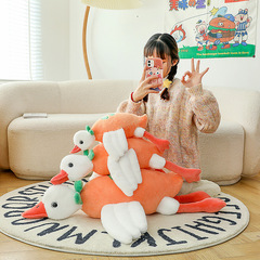 大白鵝趴睡枕毛絨玩具鴨大鵝公仔娃娃抱枕床上鵝蘿絲抱枕新年禮物