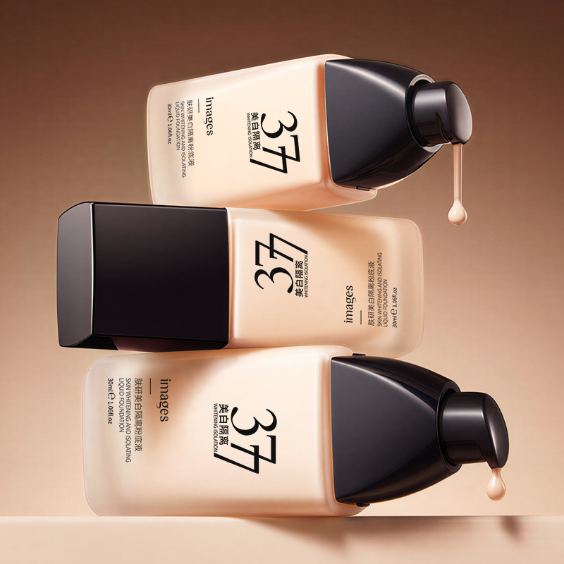 Imagen de belleza de la piel, blanqueamiento de aislamiento de la base líquida, blanqueamiento de la piel, mejora de la piel hermosa, crema de base, cosméticos difíciles de quitar