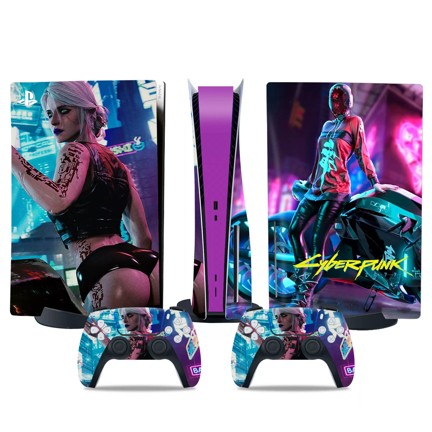PS5 console skin, optical drive version, colorful vinyl film, removable adhesive