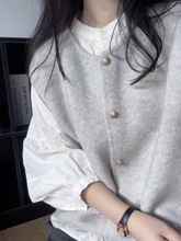 早秋新款韩系宽松外穿毛衣女坎肩针织马甲背心叠穿无袖上衣女