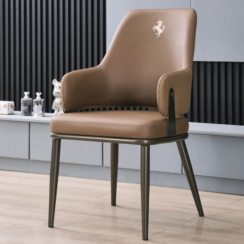 Silla de comedor, silla de mesa de comedor casera, silla de comedor de lujo ligera, silla de banquete de alta calidad, nuevo tipo de silla de mahjong de hierro forjado