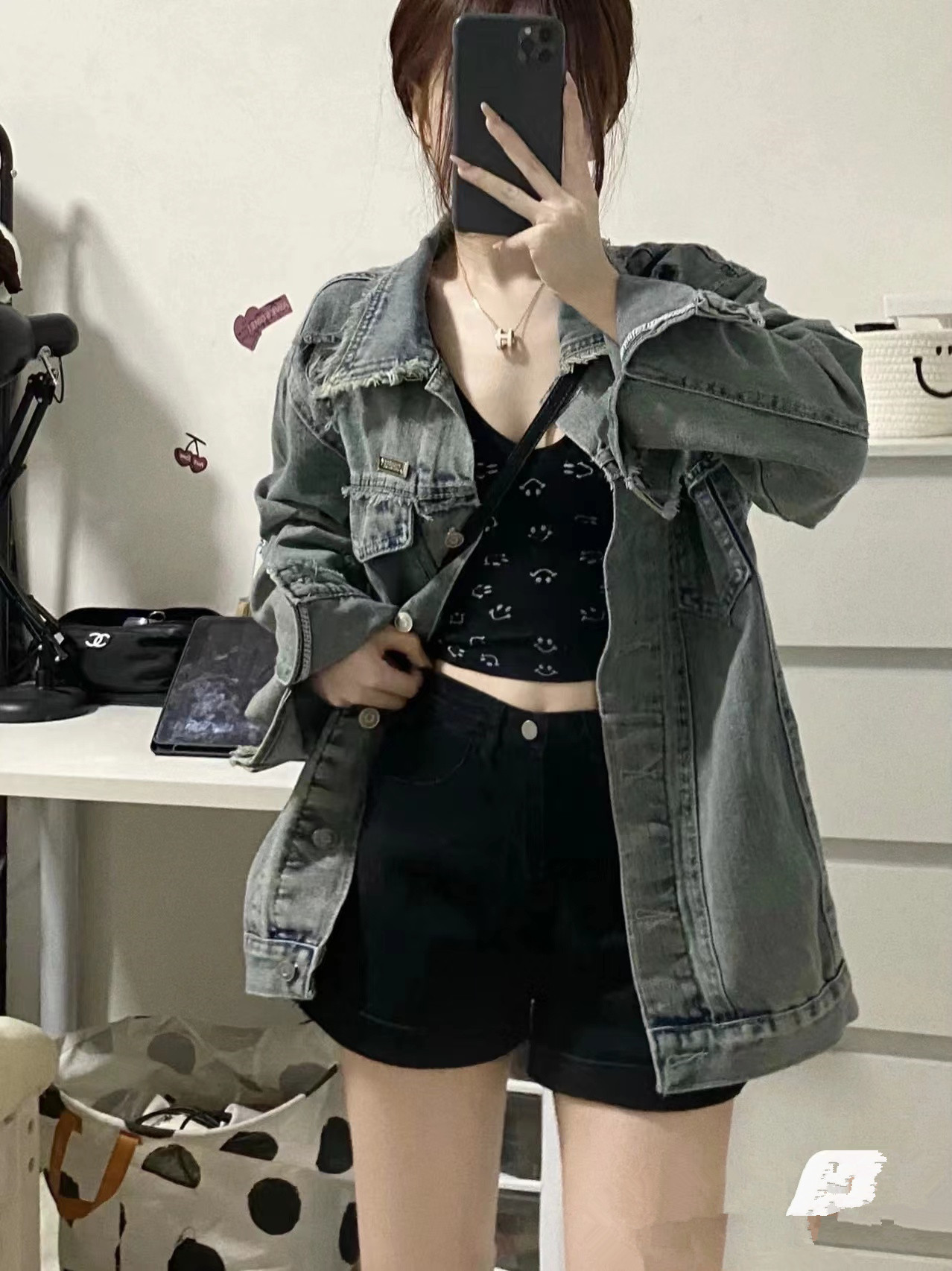 Brand retro denim autumn jacket for men and women