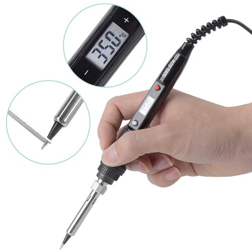 Kangrun constant temperature digital display electric soldering iron adjustable temperature household electric soldering pen internal hot soldering gun high power electric soldering iron set