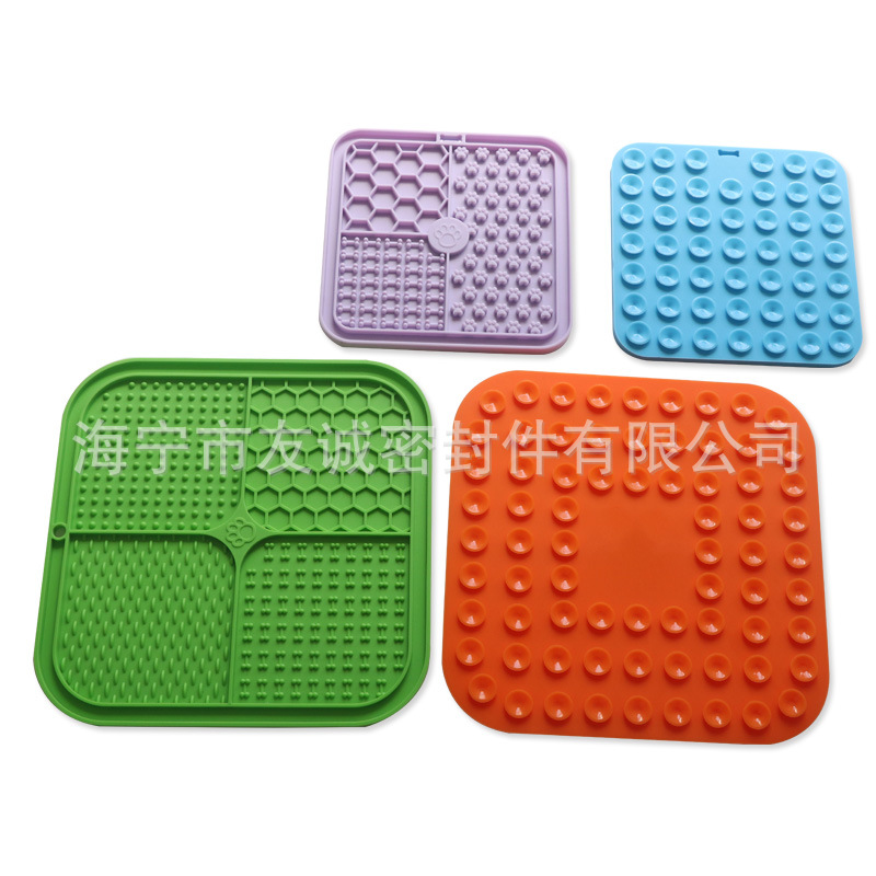 Amazon popular mascota estera de comida lenta de silicona perro estera de comida lenta gato y perro lamiendo placa protección del medio ambiente estera de silicona para mascotas image 4