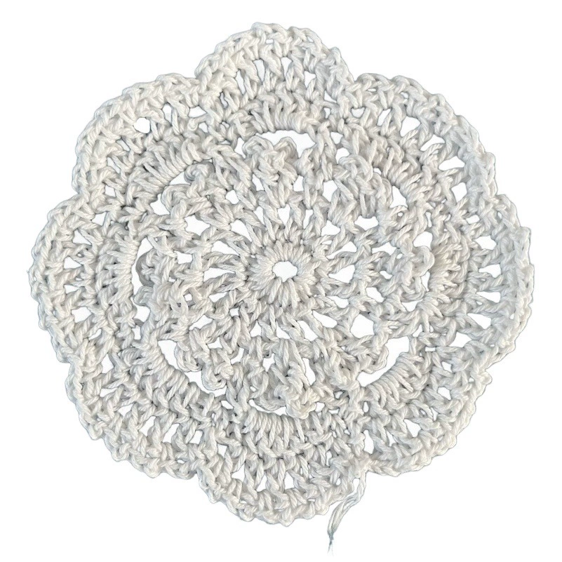 Ручная работа с крючком Обеденные тарелки подставки Amazon Source ebay мило-1 одиночный цветок 5g Американская идиллическая кружева