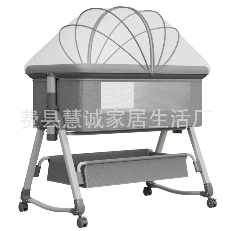 婴儿床可移动多功能便携式宝宝床可折叠摇篮床新生儿拼