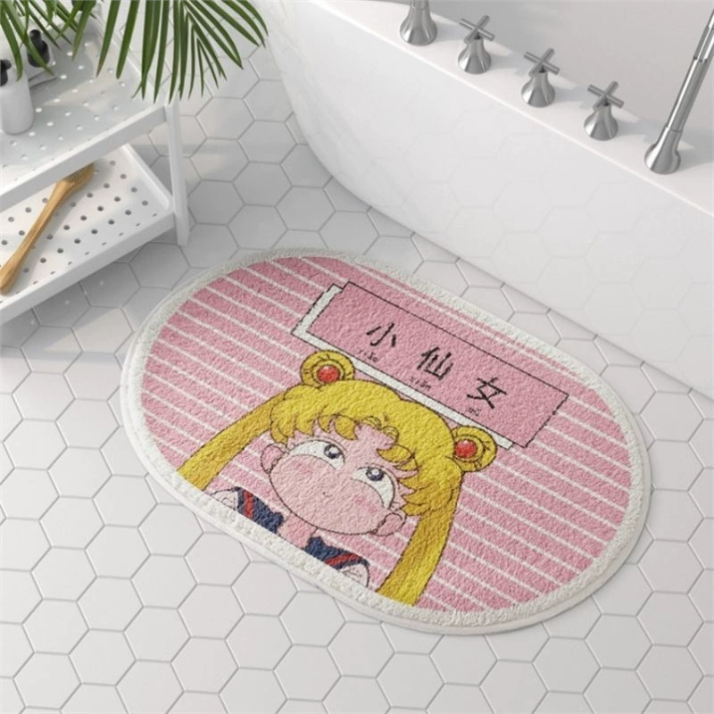 Милый нескользящий коврик для спальни, Sailor Moon