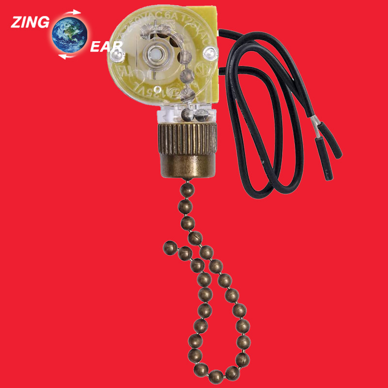 ZE-109 Lighting Accessories, Zipper Switch Ceiling Fan Bead Chain Switch Cord, Compatible with Cotton Bead Decorations