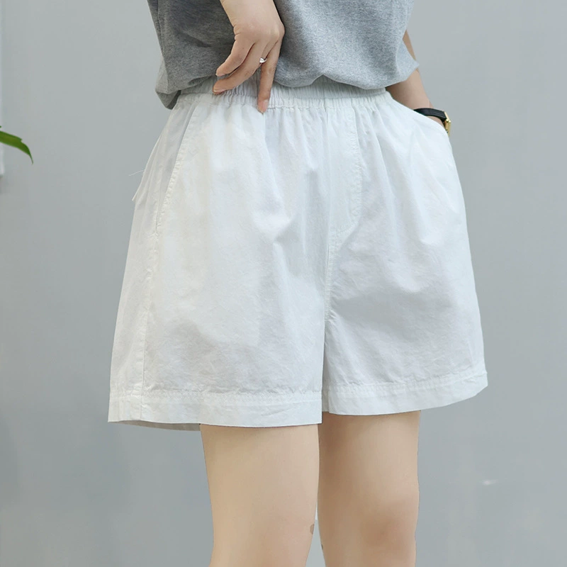 Европейские товары 2025 весна и лето новые эластические шорты женские свободные тонкие брюки