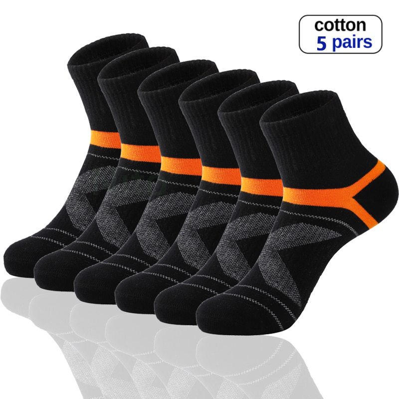 Amazon socks men's tube socks black sweat-absorbent deodorant outdoor leisure running professional sports socks cotton socks men