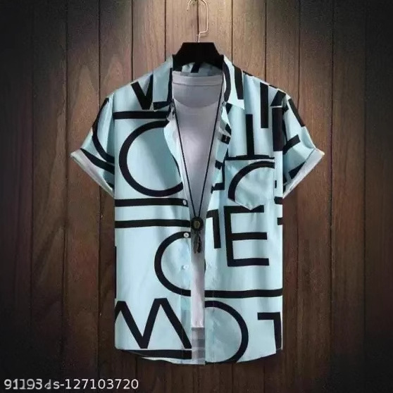 Camisa estampada en 3D de Hawaii, estación independiente de Amazon, camisa de manga corta de playa con solapa explosiva, diseño de soporte