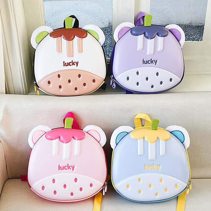 2024 nueva mochila de jardín de infantes lindo conejito bebé mochila de cáscara de huevo niños y niñas escuela mochila escolar ligera