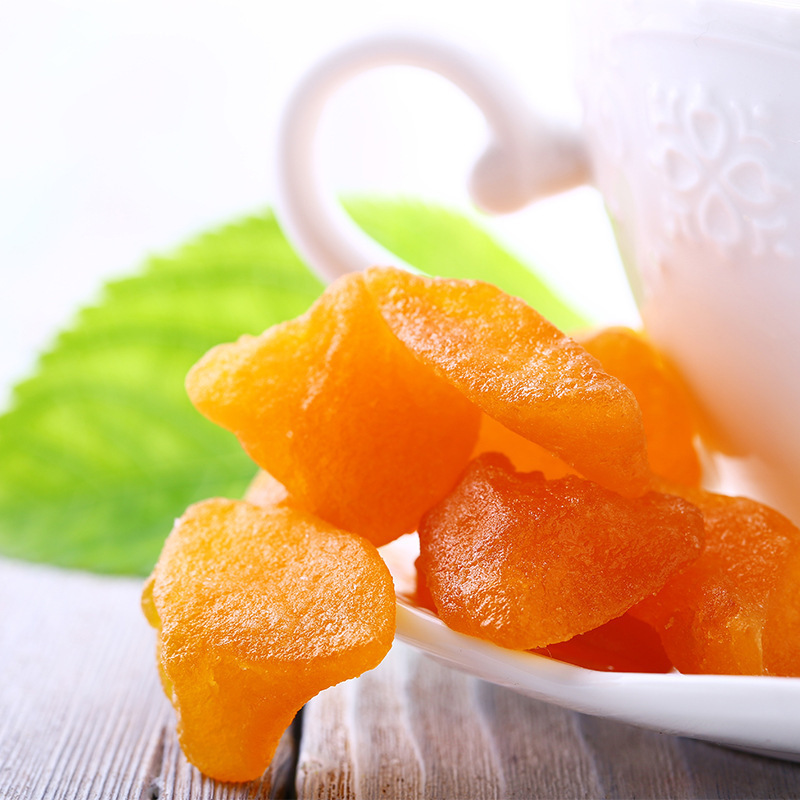 Baicao Flavor Dried Yellow Peach 100g Snacks Dried Fruit Wholesale Box Size 70 Packs