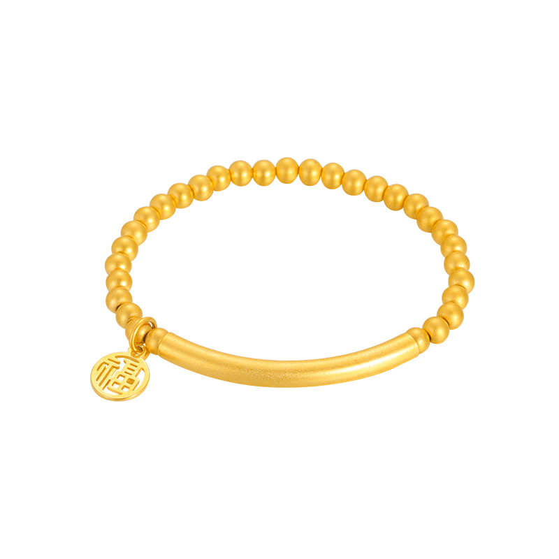 Nuevo patrimonio antiguo pulsera fu marca codo media pulsera fu carácter elástico pulsera de cuentas pulsera auspicioso de las mujeres al por mayor